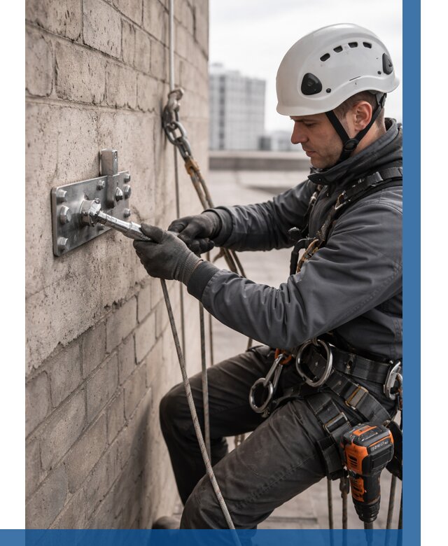 Установка анкерных точек в Кирове от 3558 р. | ВЫСОТНИК-Кро