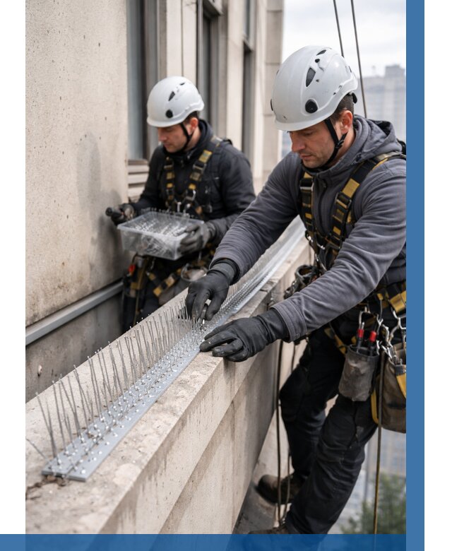 Установка шипов от птиц в Кирове от 864 р. | ВЫСОТНИК-Кро